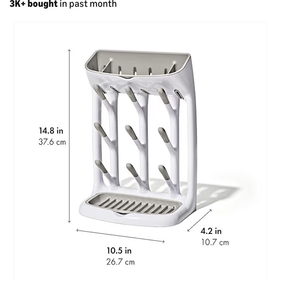 White and Gray Bottle Drying Rack - Picture 2 of 2